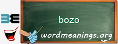 WordMeaning blackboard for bozo